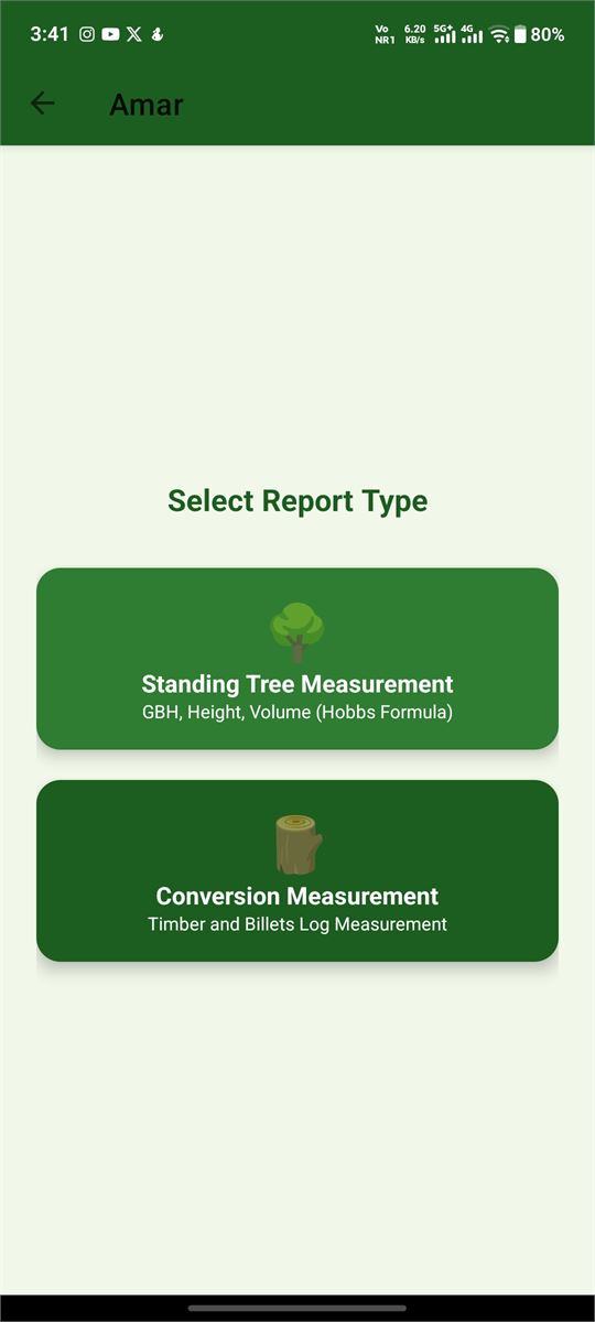 AR-TreeMeasure screen 1