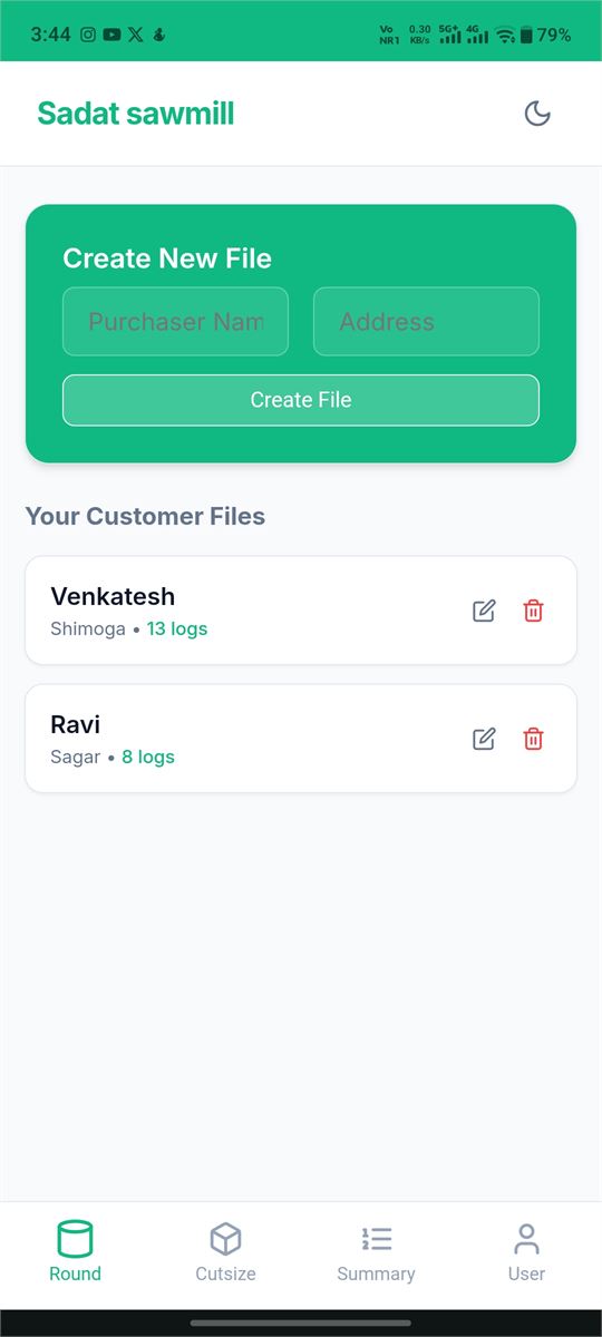 Smart Sawmill screen 2